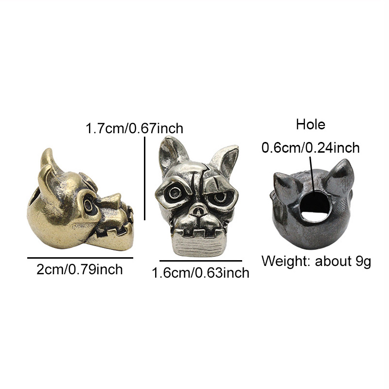 Bulldog Head Brass Knife Bead  - огляд і ціна Edc Everyday Carry Knives